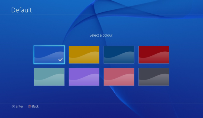 Modifica della combinazione di colori PS4