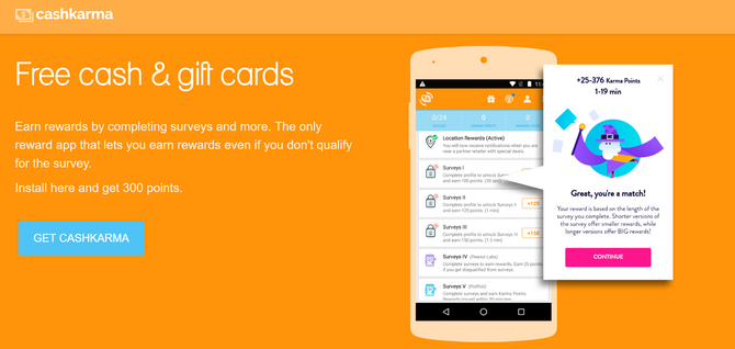 Contanti Karma Paid Survey per iPhone App Android