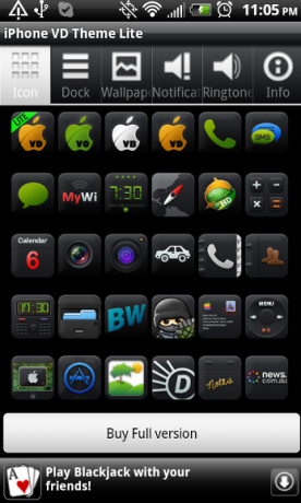 tema iPhone su Android