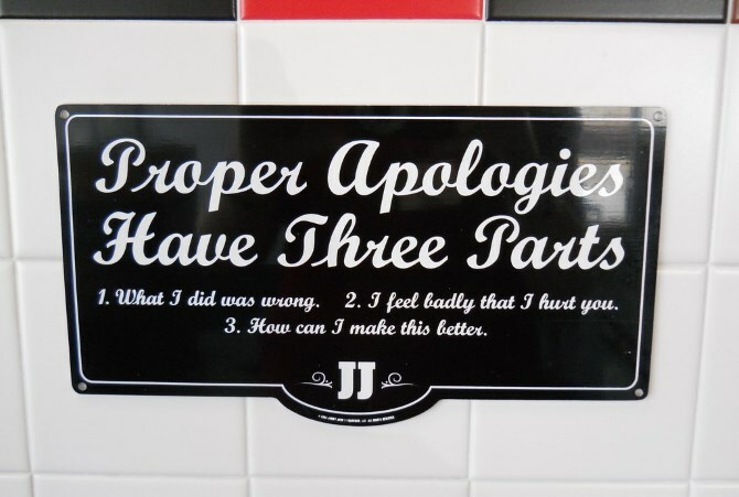 Segno di scuse di Jimmy John