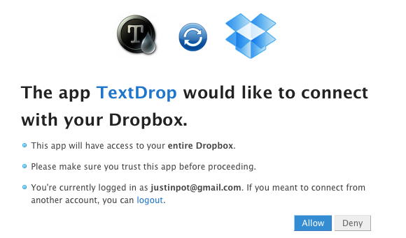 modifica file di testo dropbox