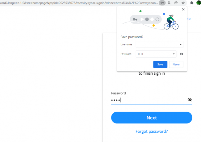 Chrome salva la password manualmente