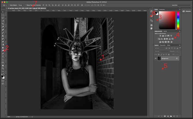 Layout di Adobe Photoshop CC