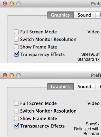 problemi di visualizzazione della retina del macbook