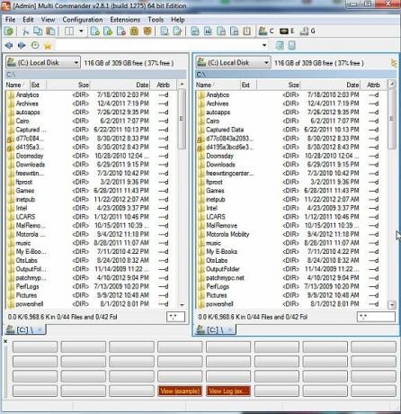 gestore di file multicomandante