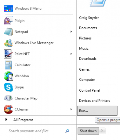 avvio di app in Windows