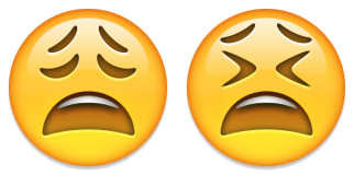 emoticon emoji stanco angosciato