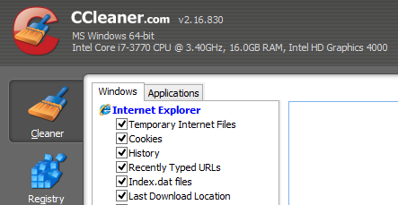 Questa è una schermata di uno dei migliori programmi Windows. Si chiama CCleaner