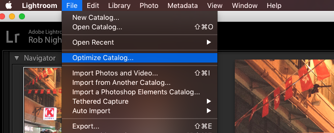 catalogo per l'ottimizzazione di lightroom