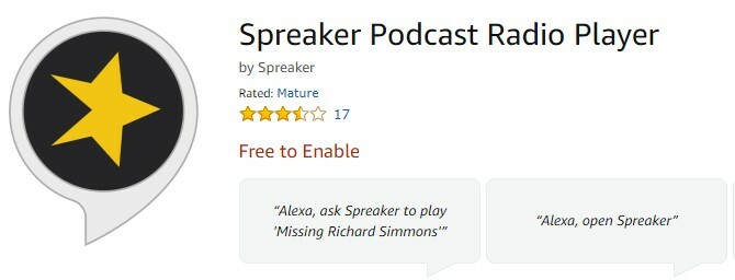 Spreaker per podcast di eco amazon