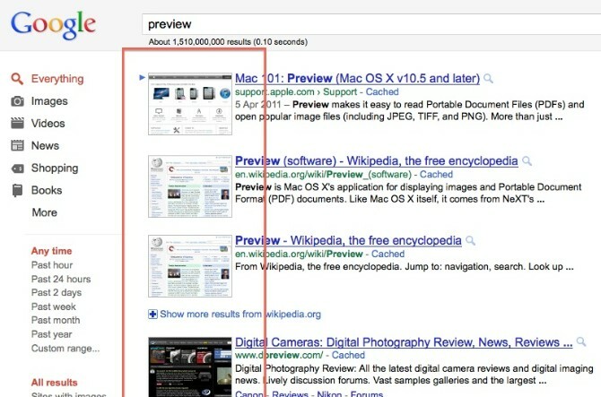 Anteprima istantanea di Google