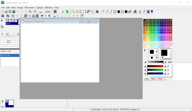 GraphicsGale Pixel Art Tool Sviluppatori di giochi retrò