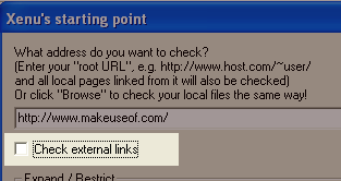 Controlla solo gli URL interni