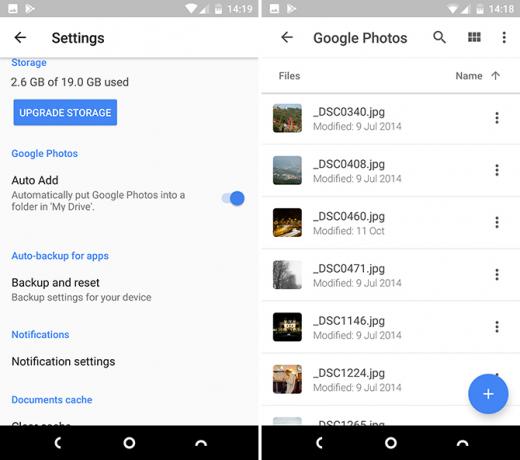 funzionalità di google android drive