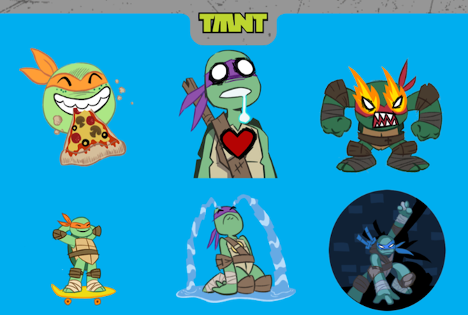 Pacchetto adesivi TMNT iMessage