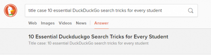 titlecase di duckduckgo