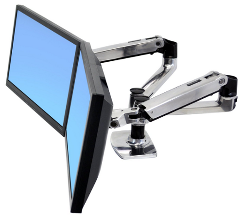 Ergotron-side-by-side monitor braccio