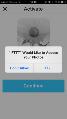 Metti il ​​tuo iPhone in funzione con l'autorizzazione IFTTT