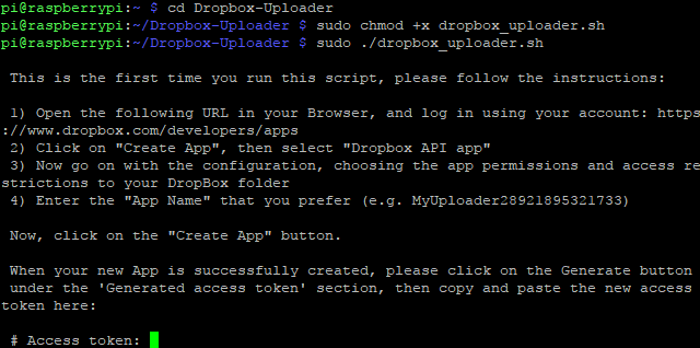 Dropbox delle app Raspberry Pi