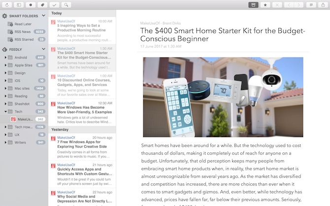 Lettori RSS per Mac ReadKit