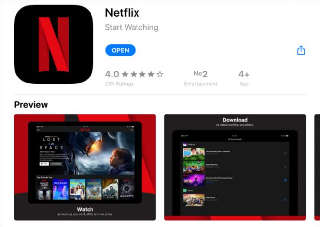 Netflix sull'App Store