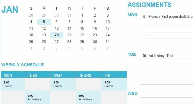 Modello di calendario online di Office