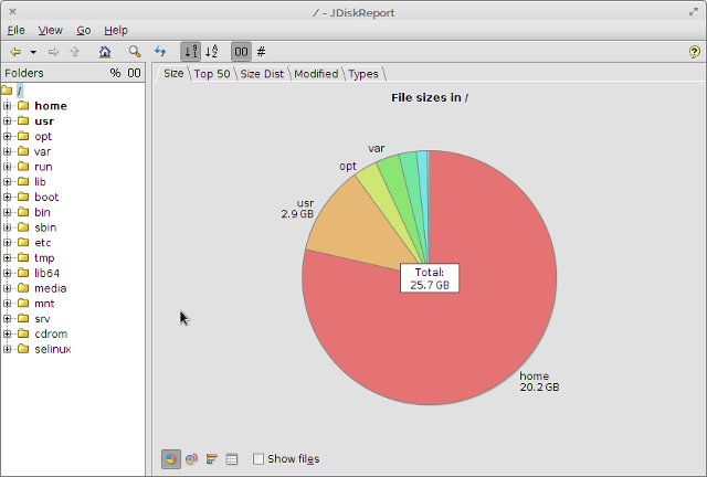 7 fantastiche app per visualizzare l'utilizzo del disco in analizzatori di dischi Linux linux jdiskreport