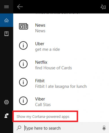 app basate su cortana