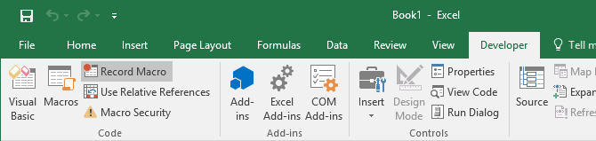 come registrare una macro in Excel 2016