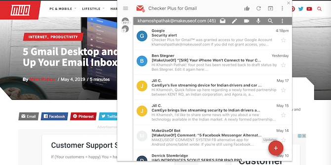Checker Plus per l'estensione di Gmail per Chrome