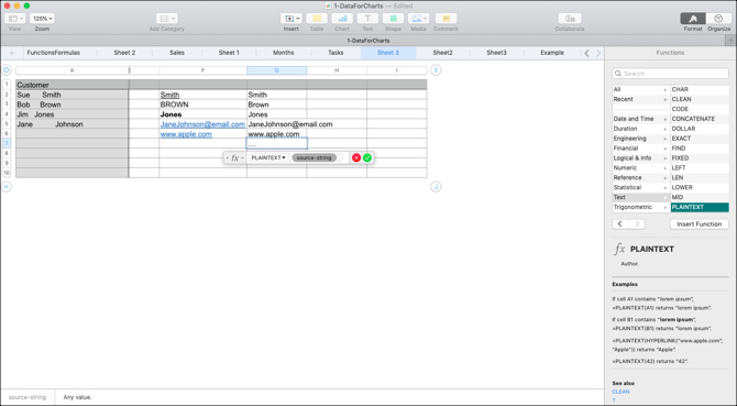 Converti in testo semplice in numeri