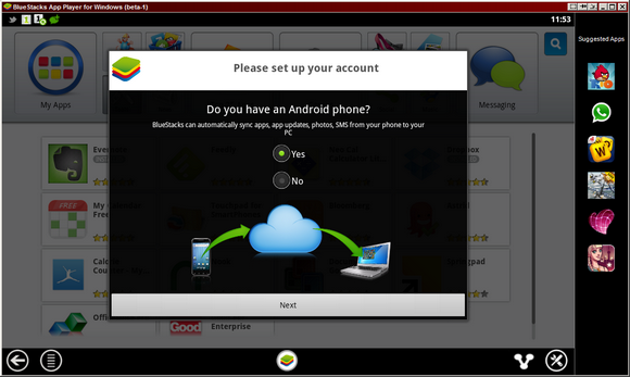 BlueStacks ti consente di provare Android dal computer bs1