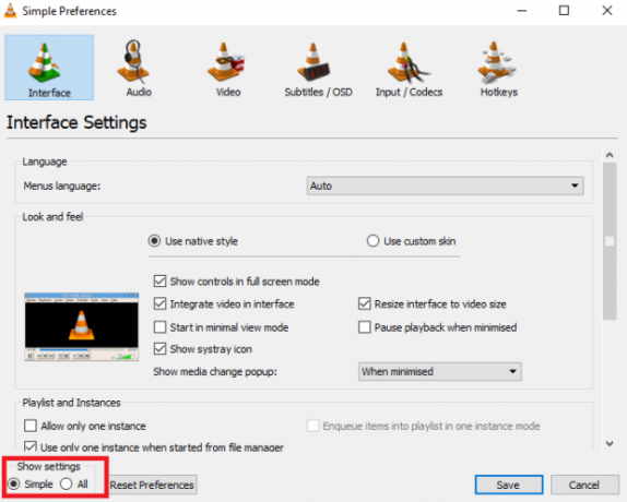 Come ruotare i file video su Mac e PC impostazioni vlc tutte 624x500