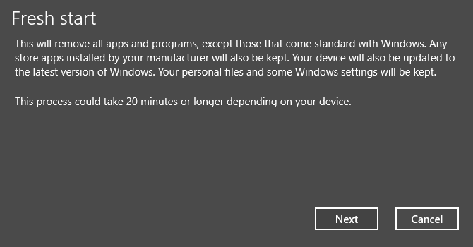 nuovo avvio di Windows 10