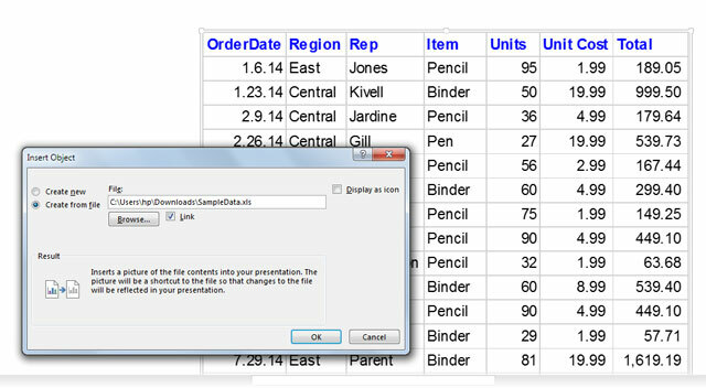 PowerPoint ed Excel