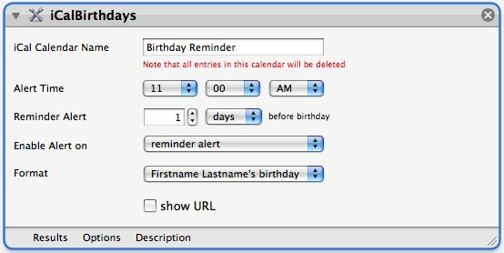 Allarmi di compleanno, Notifiche automatizzate via email e iCal [solo Mac] icalbirthdays