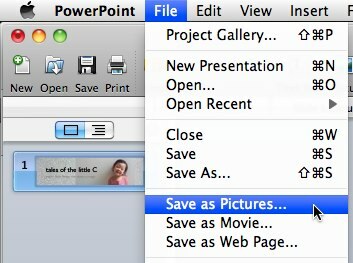 Come creare un'immagine di intestazione del sito Web utilizzando PowerPoint 06 Salva come immagine