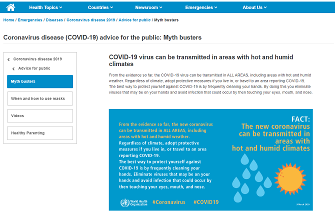 chi miti il ​​sito web per il coronavirus?