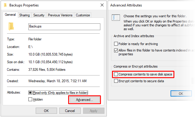 Come risparmiare spazio su disco in Windows 10 Windows 10 Comprimi contenuto 670x400