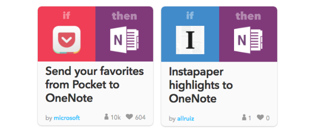 Integrazioni di OneNote con esempio della funzione IFTTT