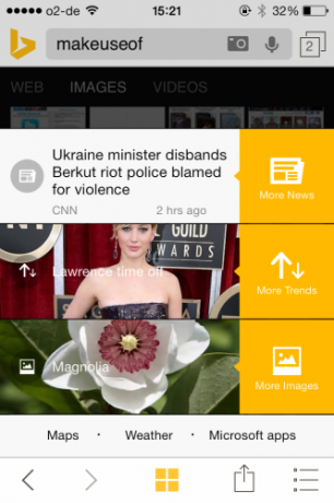 Bing per iPhone offre alcune nuove funzionalità per giocherellare con 2014 02 26 15