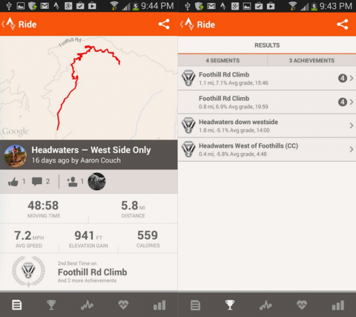 4 Strava: visualizza giro e segmenti