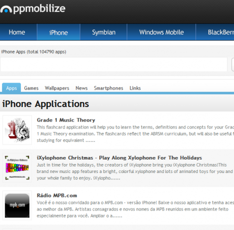 AppMobilize: un elenco online di app per telefoni cellulari appmobilize1