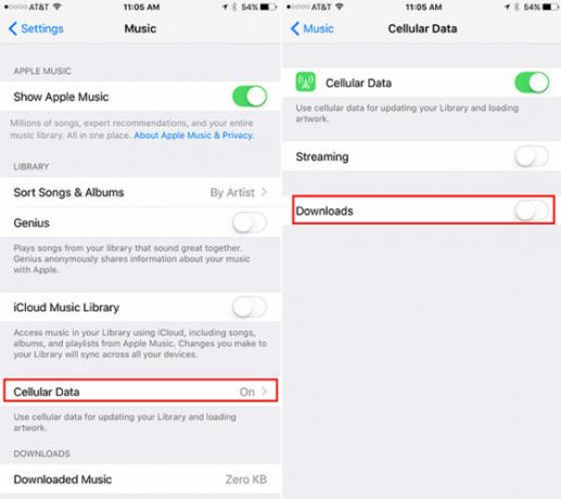 Come ridurre l'utilizzo dei dati mobili durante lo streaming di musica AppleMusic 562x500