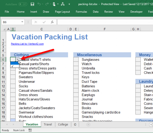 tipi di elenchi Excel per facilitare l'inserimento dei dati