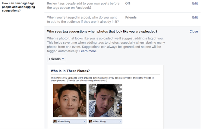 La guida completa alla privacy di Facebook facbeook suggerimenti per i tag sulla timeline della privacy