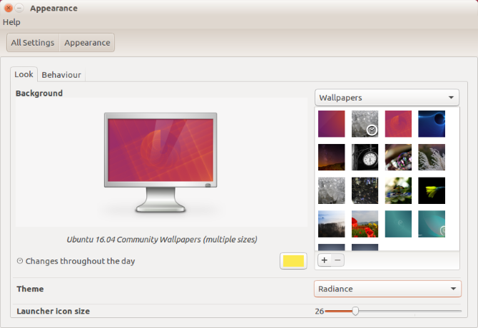Imposta un nuovo sfondo del desktop in Ubuntu