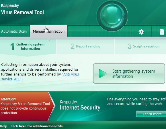 Controlla il tuo PC veloce e gratuito con Kaspersky Virus Removal Tool scanner2