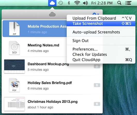 CloudApp-2-Riprogettare-Mac-menu-Popover-instant-Drops
