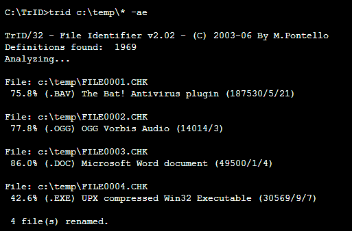 Identifica i file sconosciuti con TrID [Windows/Linux] trid